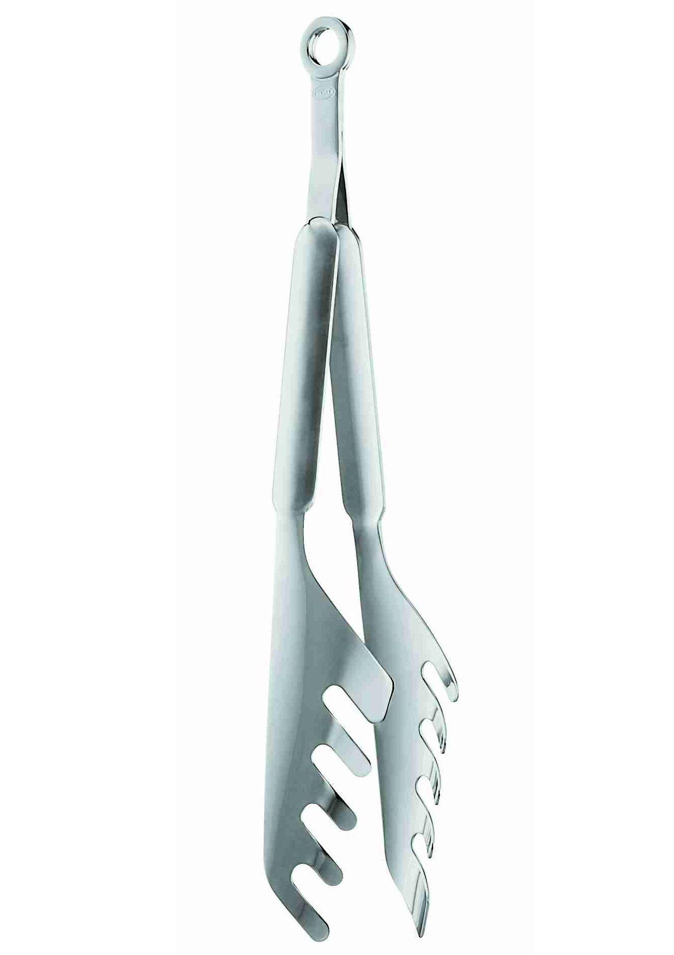 Spaghettizange RÖSLE, silber (edelstahlfarben), L:30cm, Edelstahl 18/10, Küchenzangen, Spaghettizange, zum Servieren von Teigwaren, Edelstahl 18/10, s
