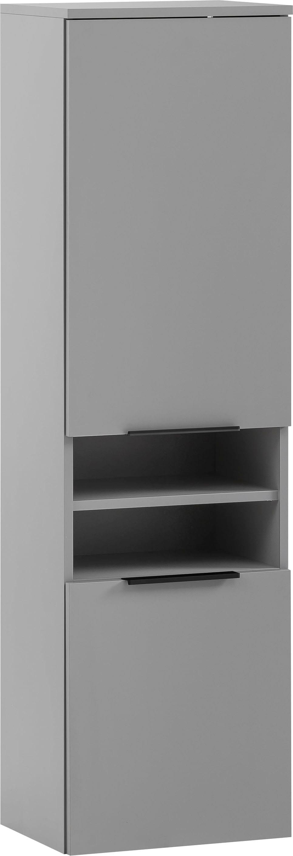Hochschrank SCHILDMEYER "Alessio", grau (platingrau), B:40,3cm H:138,3cm T:32cm, FSC-zertifizierter Holzwerkstoff, Schränke, Hochschrank