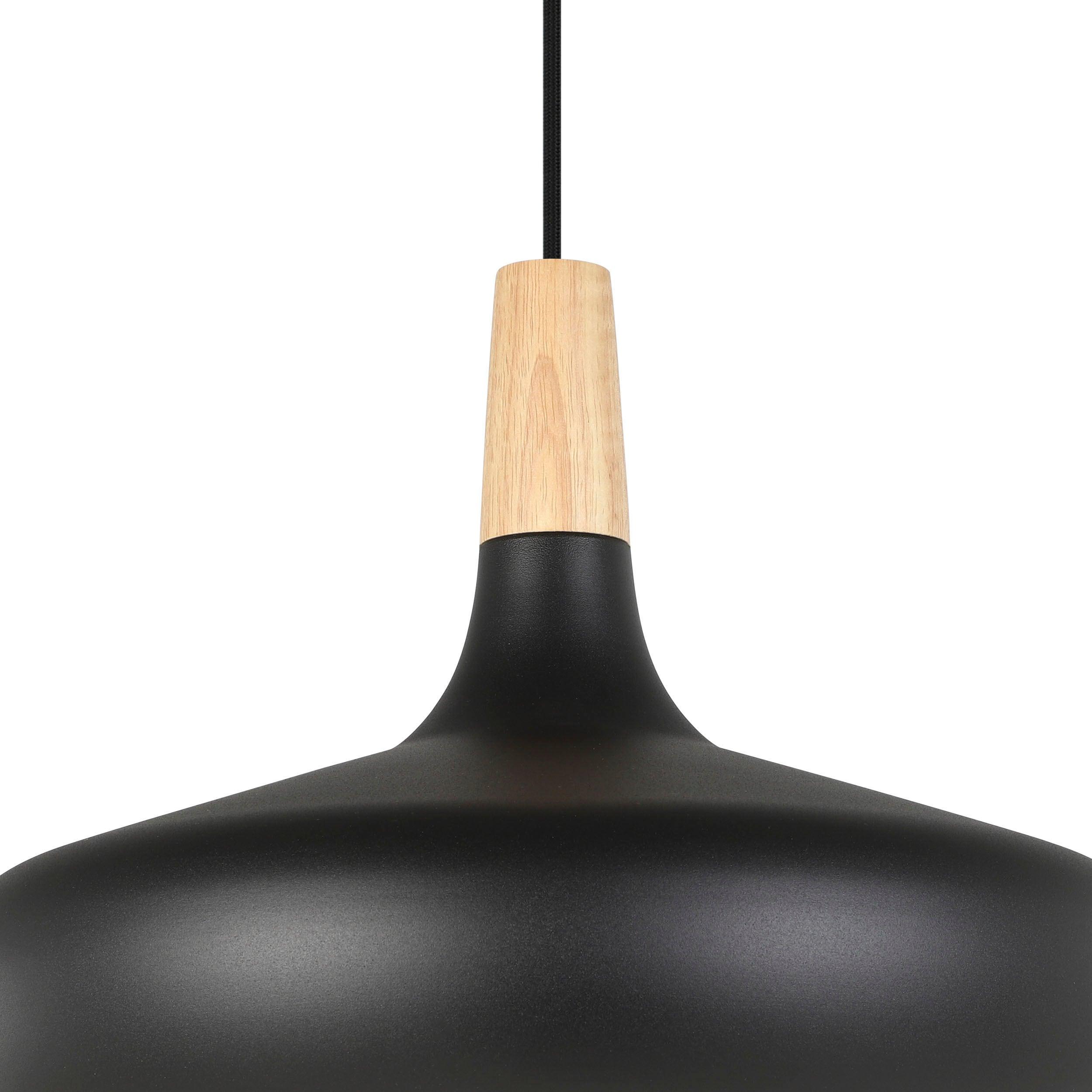 EGLO Hängeleuchte "SABINAR", braun (schwarz, holz), 1, Ø 40cm, 1 Stk., Leuchten, Pendellampe, H110 x Ø40 cm, 1X40W exkl., Hängeleuchte