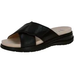 Pantolette CAPRICE "Caprice Pantoletten Nappaleder", Damen, Gr. 36, schwarz, Nappaleder, Schuhe Pantolette