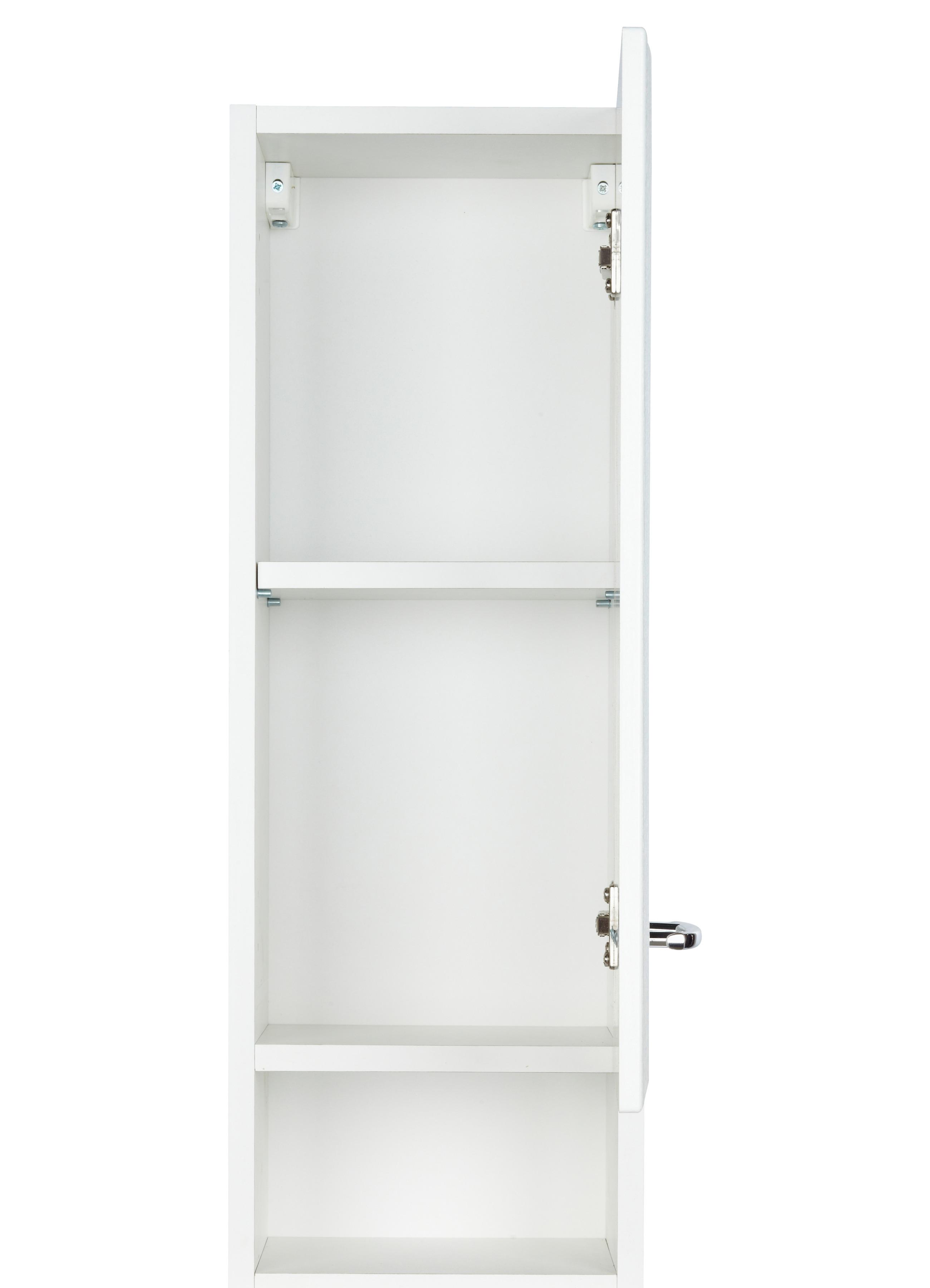 Hängeschrank WELLTIME "Rallye", weiß, B:25cm H:71cm T:20cm, Holzwerkstoff, MDF, Schränke, Hängeschrank, Breite 25 cm, mit wechselbarem Türanschlag