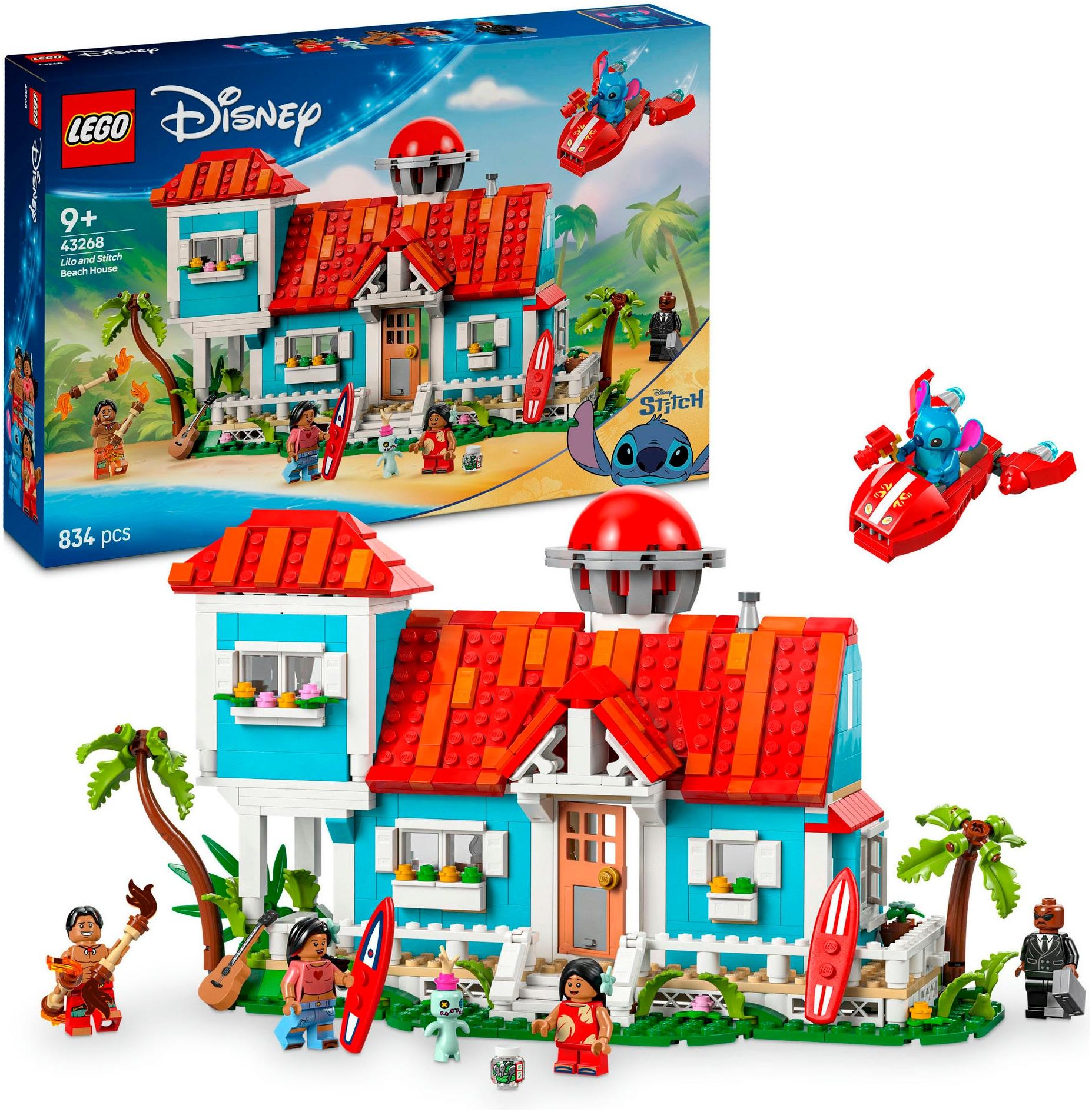 Konstruktionsspielsteine LEGO "Das Strandhaus aus „Lilo und Stitch“ (43268), LEGO Disney Classic", bunt, Spielbausteine, Kinder, Kunststoff, Konstrukt