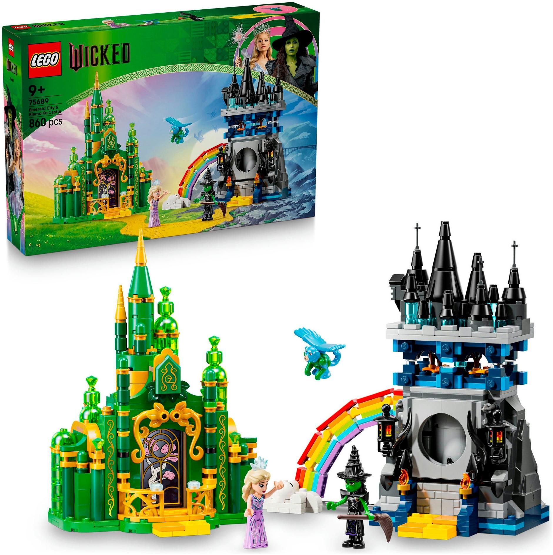 Konstruktionsspielsteine LEGO "Emerald City & Kiamo Ko Castle (75689), LEGO Wicked", bunt, Spielbausteine, Kinder, Kunststoff, Konstruktionsspielstein