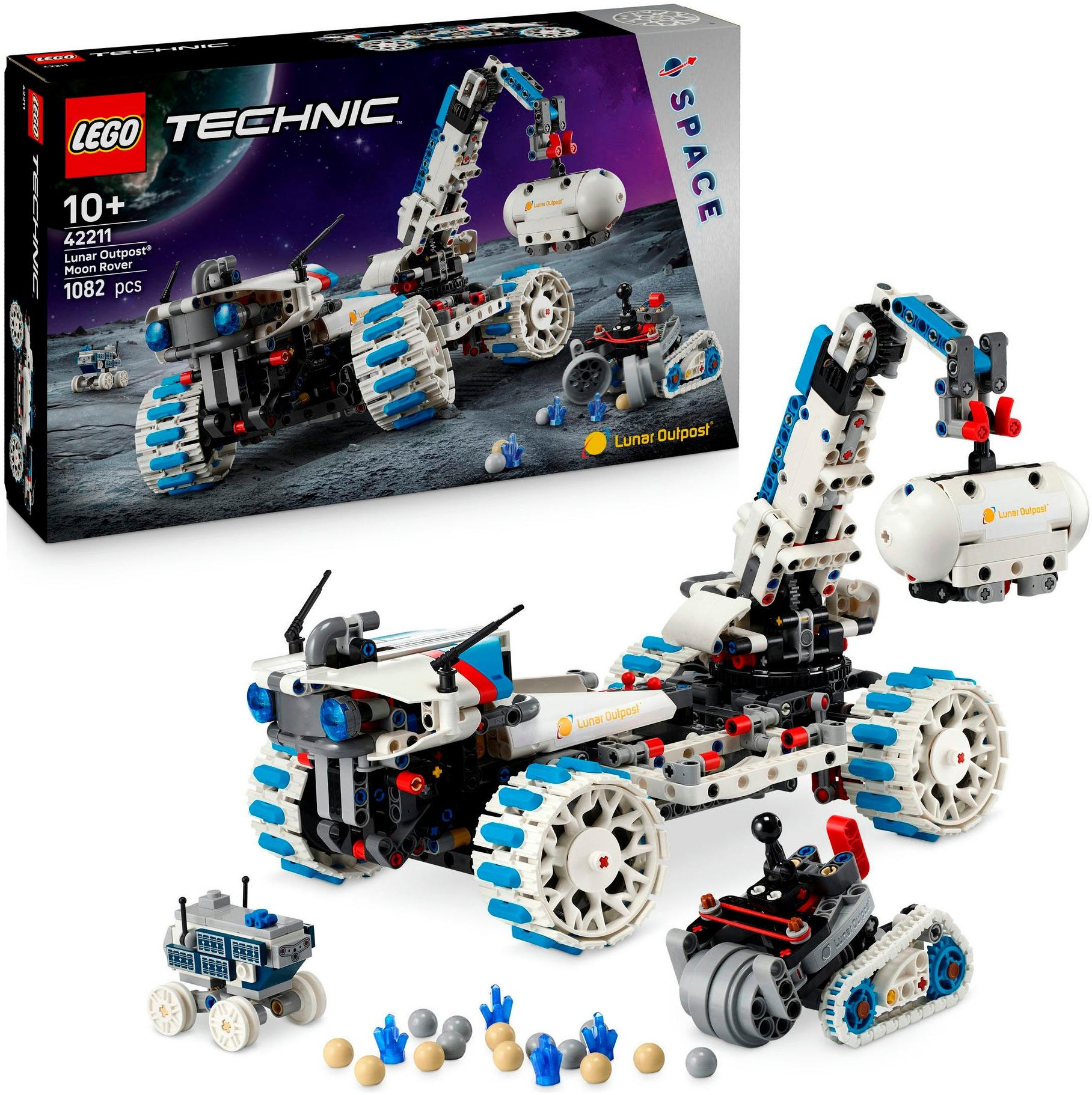 Konstruktionsspielsteine LEGO "Lunar Outpost Mondrover-Raumfahrzeug (42211), LEGO Technic", bunt, Spielbausteine, Kinder, Kunststoff, Konstruktionsspi
