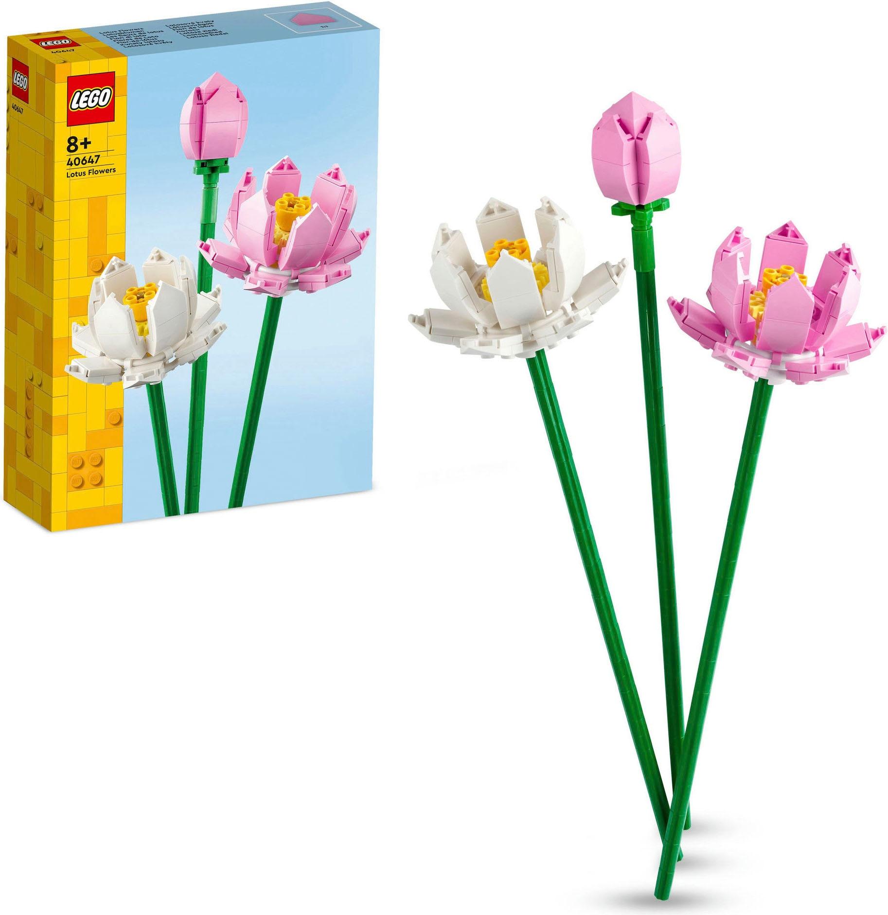 Konstruktionsspielsteine LEGO "Lotusblumen (40647), Lego Botanicals", bunt, Spielbausteine, Kinder, Kunststoff, Konstruktionsspielsteine, Made in Euro