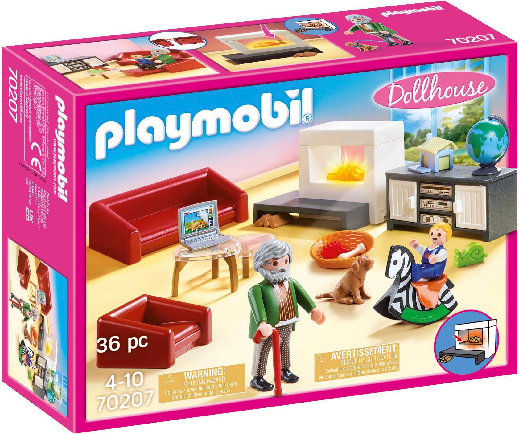 Konstruktions-Spielset PLAYMOBIL "Gemütliches Wohnzimmer (70207), Dollhouse", bunt, Spielbausteine, Kinder, Kunststoff, Konstruktions-Spielset, Made i