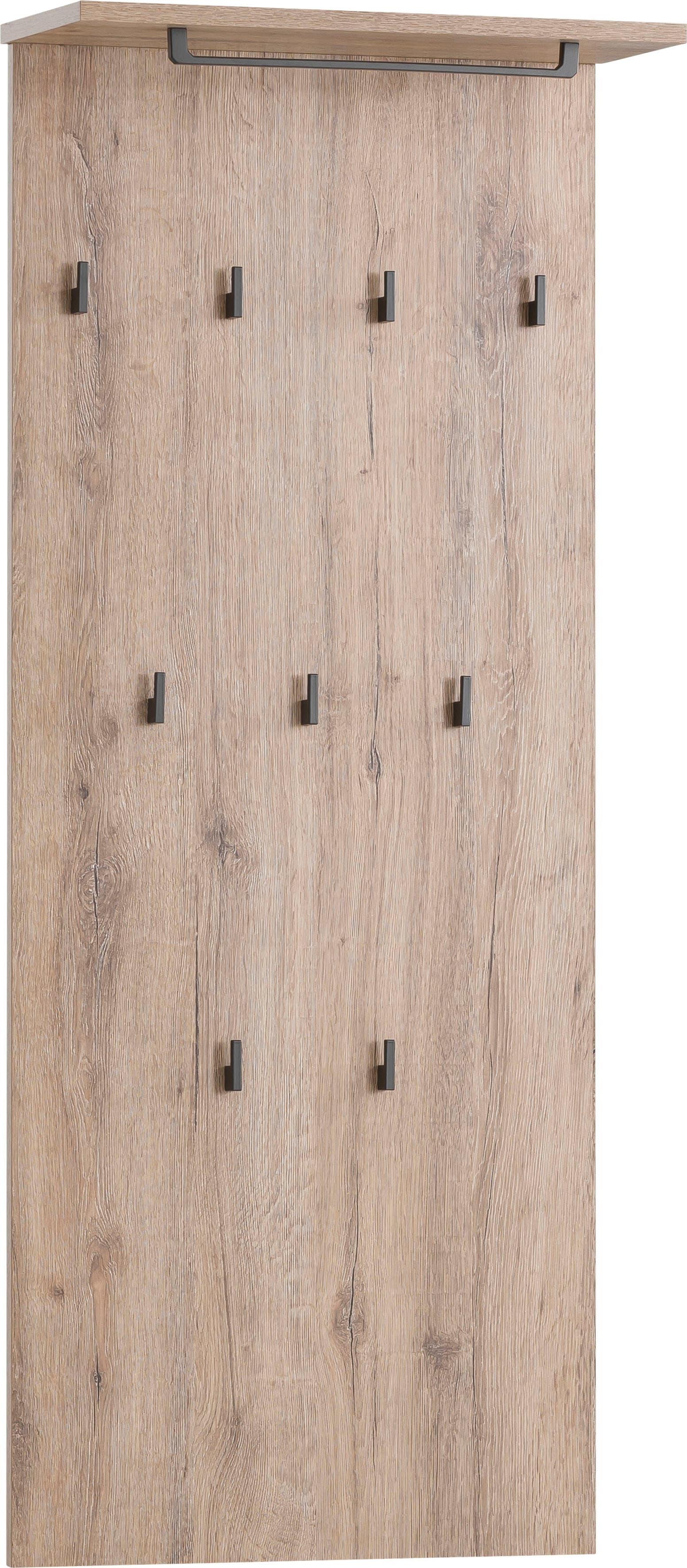 Garderobenpaneel SCHILDMEYER "Cosmo in verschiedenen Farben", braun (wildeichefarben), B:50cm H:120,6cm T:20,9cm, FSC-zertifizierter Holzwerkstoff, Ga