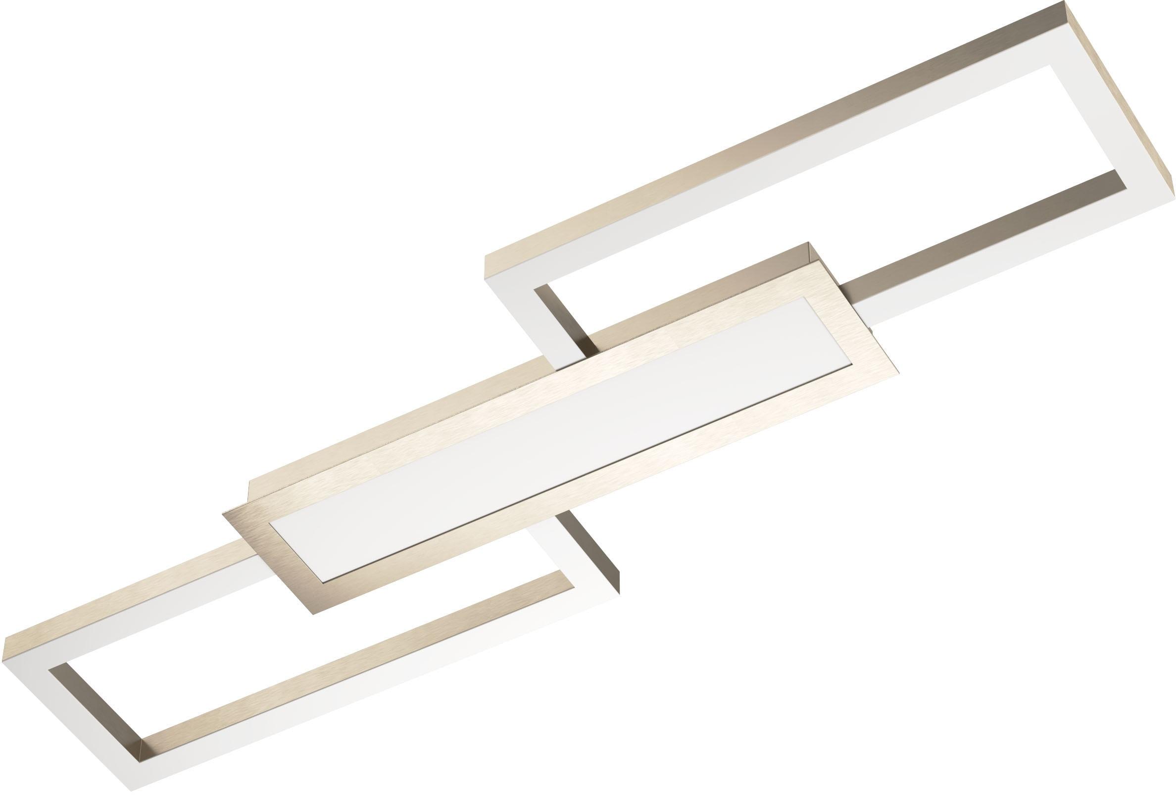 EGLO Deckenleuchte "MONIROTE", grau (nickelfarben), H: 4,5cm, 1 Stk., Leuchten, Deckenleuchte aus Stahl, Alu - 37W - warmweiß - kaltweiß, Deckenleucht