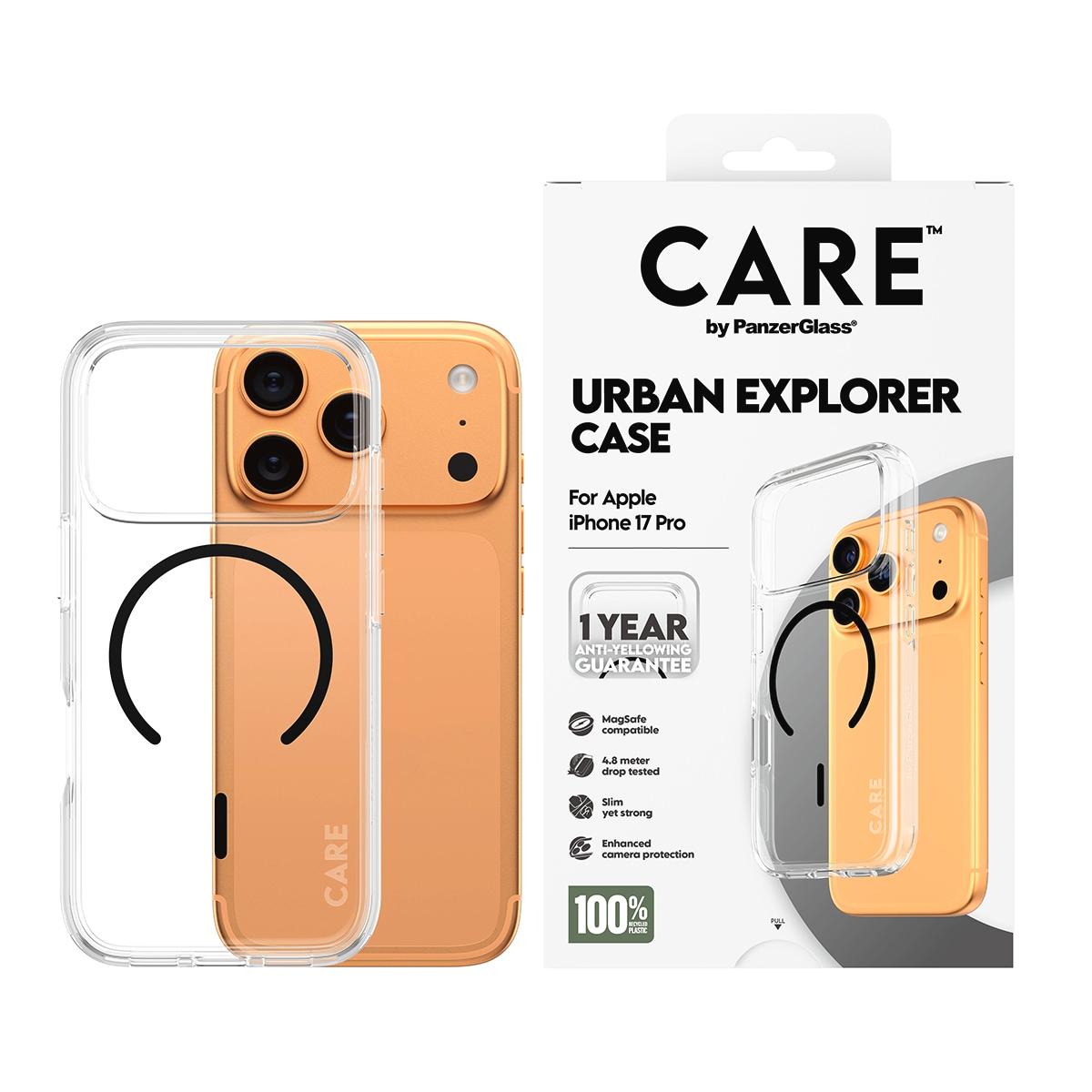 CARE BY PANZERGLASS Handyhülle "Urban Explorer Case für Apple iPhone 17 Pro", clear, Apple iPhone 17 Pro, Hüllen, Backcover, Schutzhülle, Handyschutzh