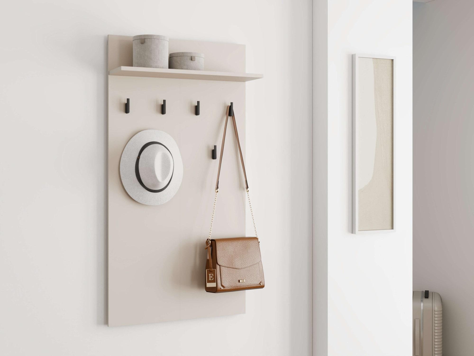 Garderobenpaneel HOME AFFAIRE "Arran, Wandregal Wandpaneel, Wandgarderobe praktisch & stillvoll", kaschmir, B:63cm H:115cm T:19,5cm, Holzwerkstoff, Ga
