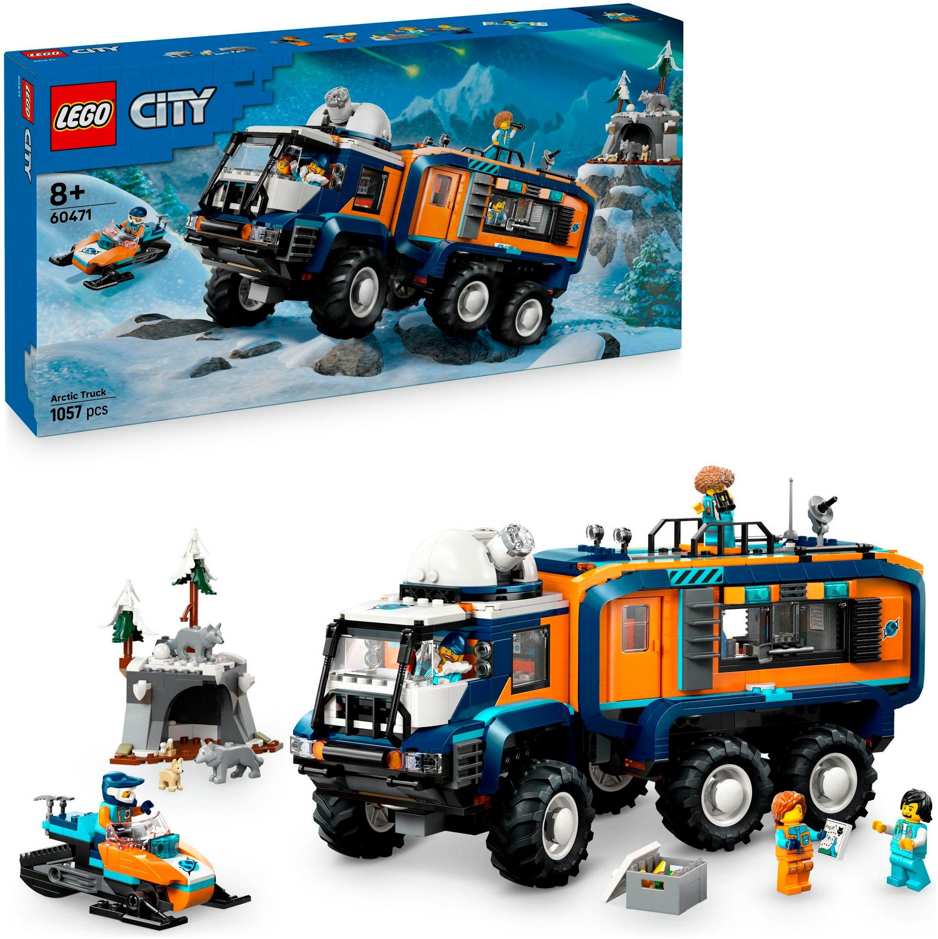 Konstruktionsspielsteine LEGO "Arktis-Truck mit Labor (60471), LEGO City", bunt, Spielbausteine, Kinder, Kunststoff, Konstruktionsspielsteine, Made in