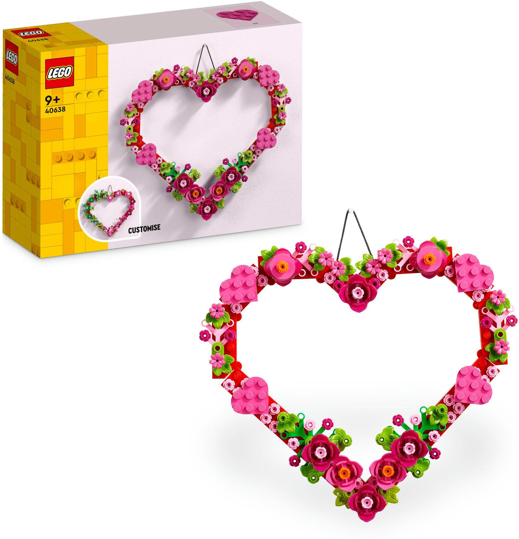 Konstruktionsspielsteine LEGO "Herz-Deko (40638), LEGO Iconic", bunt, Spielbausteine, Kinder, Kunststoff, Konstruktionsspielsteine, Made in Europe
