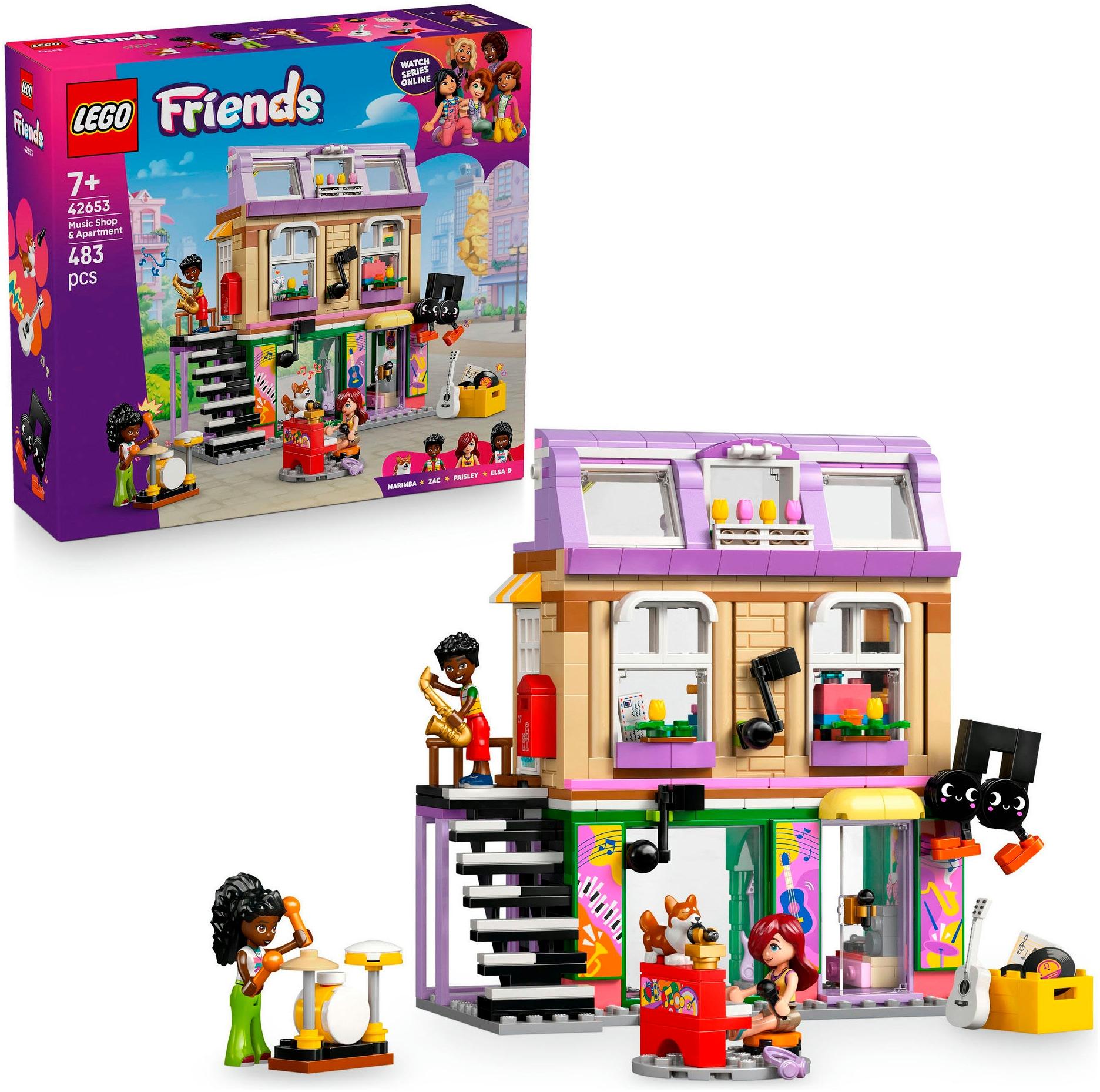 Konstruktionsspielsteine LEGO "Musikladen & Wohnung (42653), LEGO Friends", bunt, Spielbausteine, Kinder, Kunststoff, Konstruktionsspielsteine, Made i