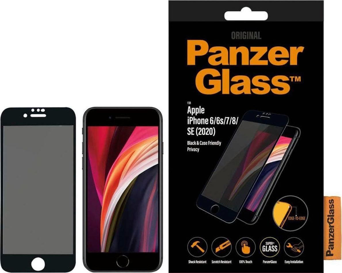 PANZERGLASS Displayschutzglas "Privacy Case Friendly iPhone 6/7/8/SE (2020)", transparent, Displayfolien, Displayschutzglas
