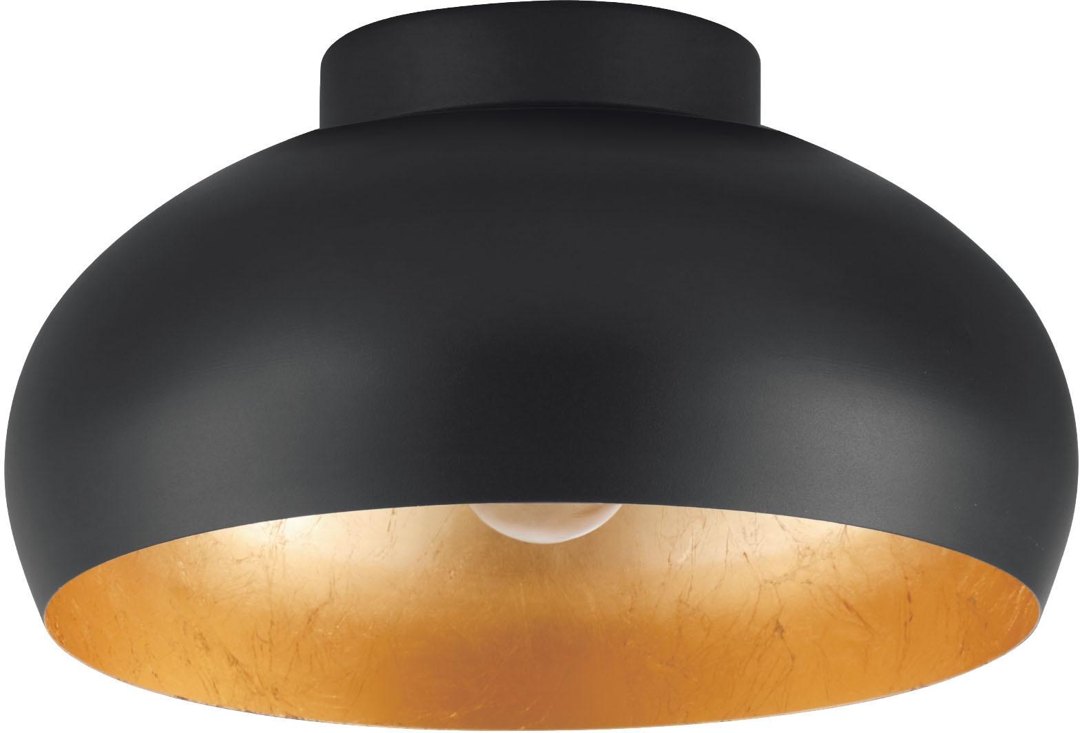 EGLO Deckenleuchte "MOGANO 2", gold (schwarz, goldfarben), Ø 28cm H: 18,15cm, 1 Stk., Leuchten, Deckenleuchte aus Metall, E27, dimmbar, Ø 28 cm, exkl.