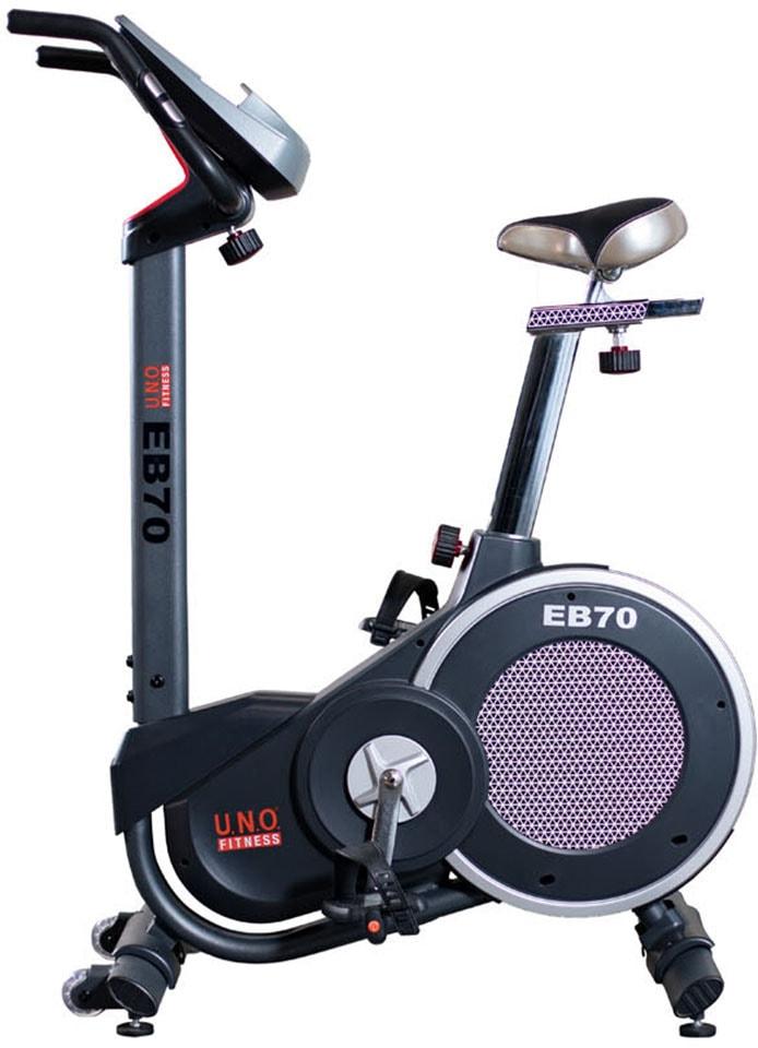 Ergometer U.N.O. FITNESS "EB 70", silber (schwarz, silberfarben), HeimtrainerB:62cm H:140cm L:112cm, Ergometer, 150 kg max. Benutzergewicht, Fahrrad, 
