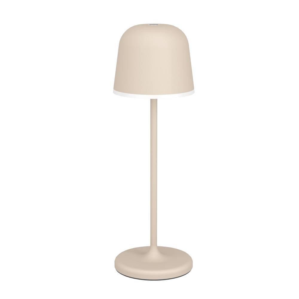 EGLO Tischleuchte "MANNERA", beige (sandfarben), 1, Ø 11cm H: 34cm, 1 Stk., Leuchten, Nachttischlampe Touch dimmbar, kabellos, Tischleuchte, USB-Port,