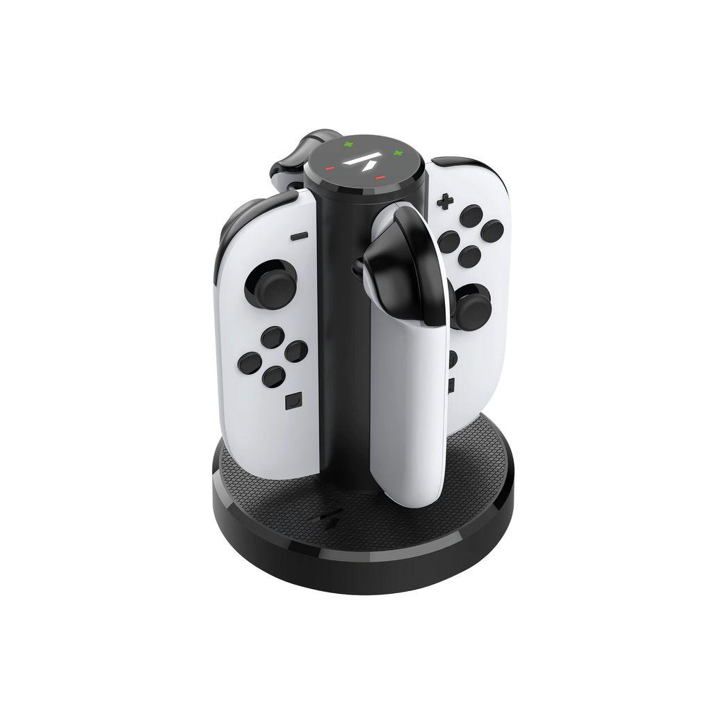 STEALTH Controller-Ladestation "Quad Charging Dock Ladestation für Switch 2", schwarz, B:11cm H:14cm T:11cm, Ladegeräte, Controller-Ladestation
