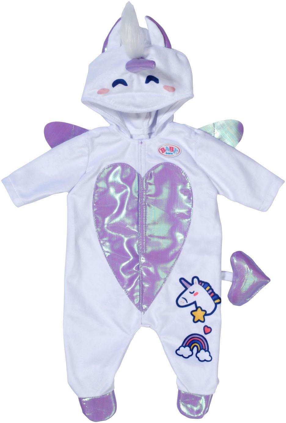 Puppenkleidung BABY BORN "Einhornanzug, 43 cm", bunt, Puppenkleidung, Baby, Puppenkleidung, mit Kleiderbügel