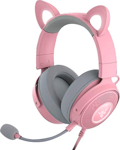 RAZER Gaming-Headset "Kraken Kitty V2 Pro", rosa (silber, rosa), Kopfhörer, Gaming-Headset