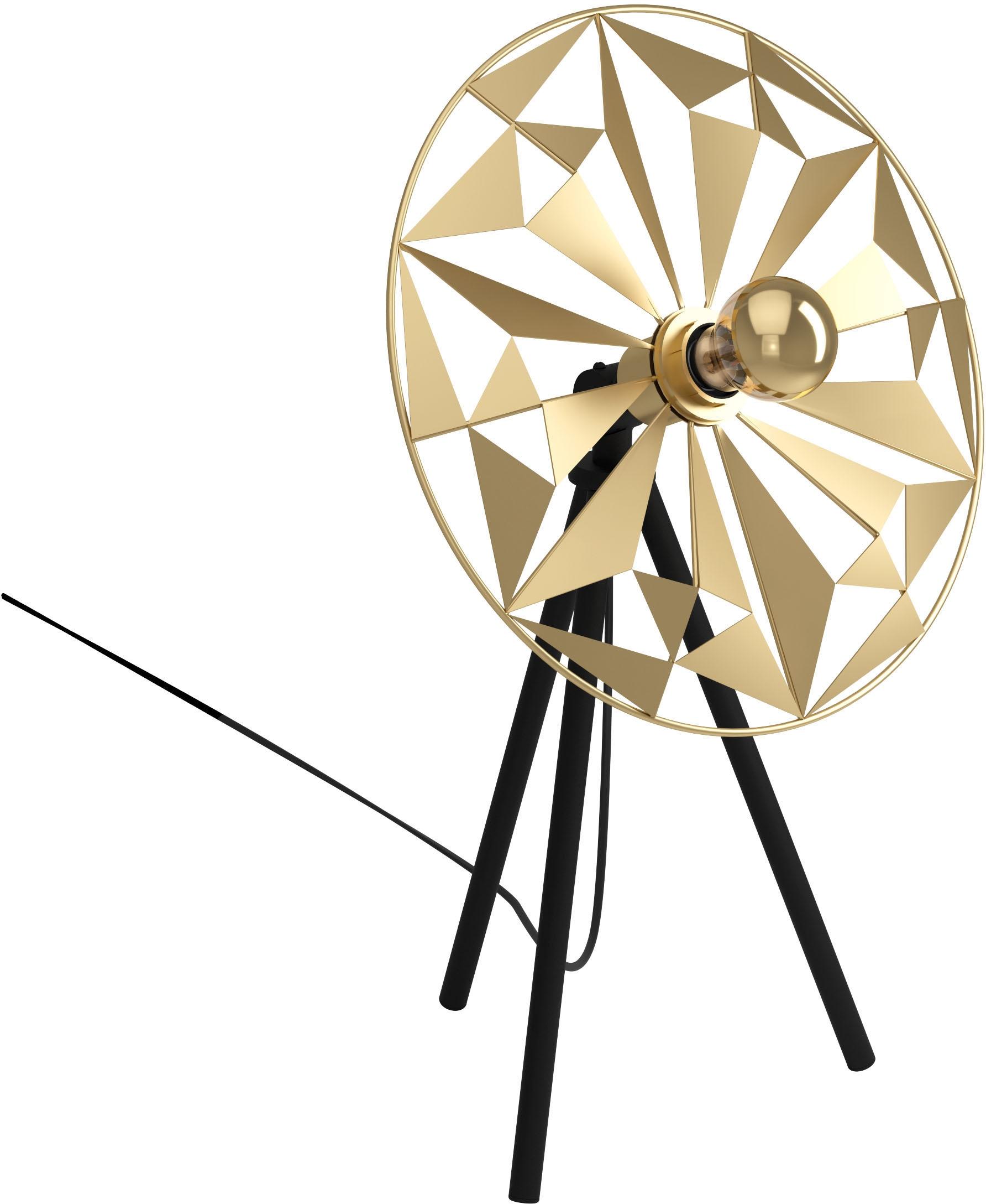 EGLO Tischleuchte "CASTANUELO", gold (schwarz, goldfarben), H: 57,5cm, 1 Stk., Leuchten, Tischleuchte in schwarz und gold aus Stahl - exkl. E27 - 40W,