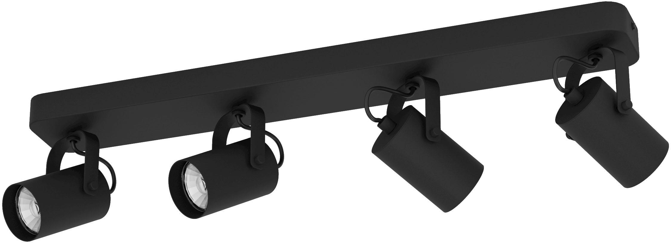 EGLO Deckenspot "SOREGO Deckenstrahler, Stahl, GU10, IP20, Wohnzimmerlampe, Lampe", schwarz, H: 12cm, 1 Stk., Leuchten, Spot, L58 x B10 x H12 cm, schw