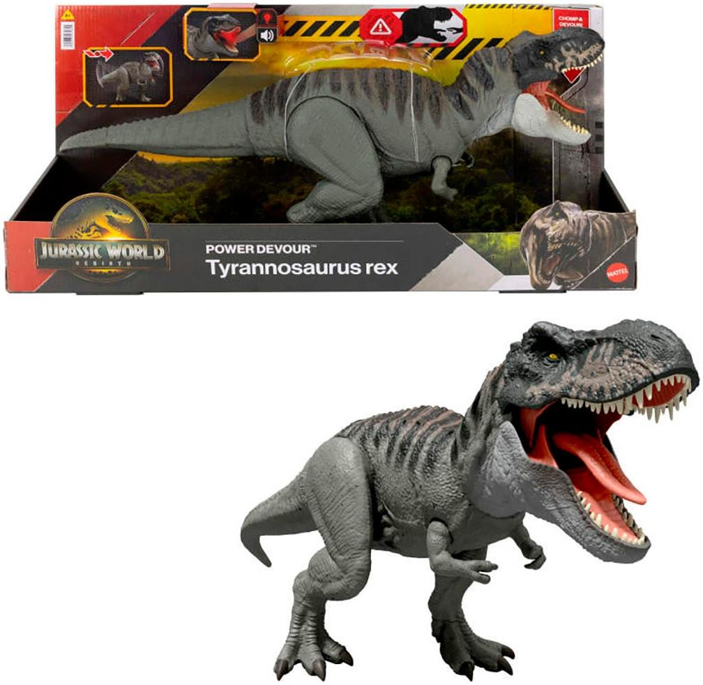 Spielfigur MATTEL "Jurassic World, Rebirth, Feature T.Rex", bunt, Spielfiguren, KinderB:21cm H:9cm, Kunststoff, Spielfigur, B:21cm H:9cm