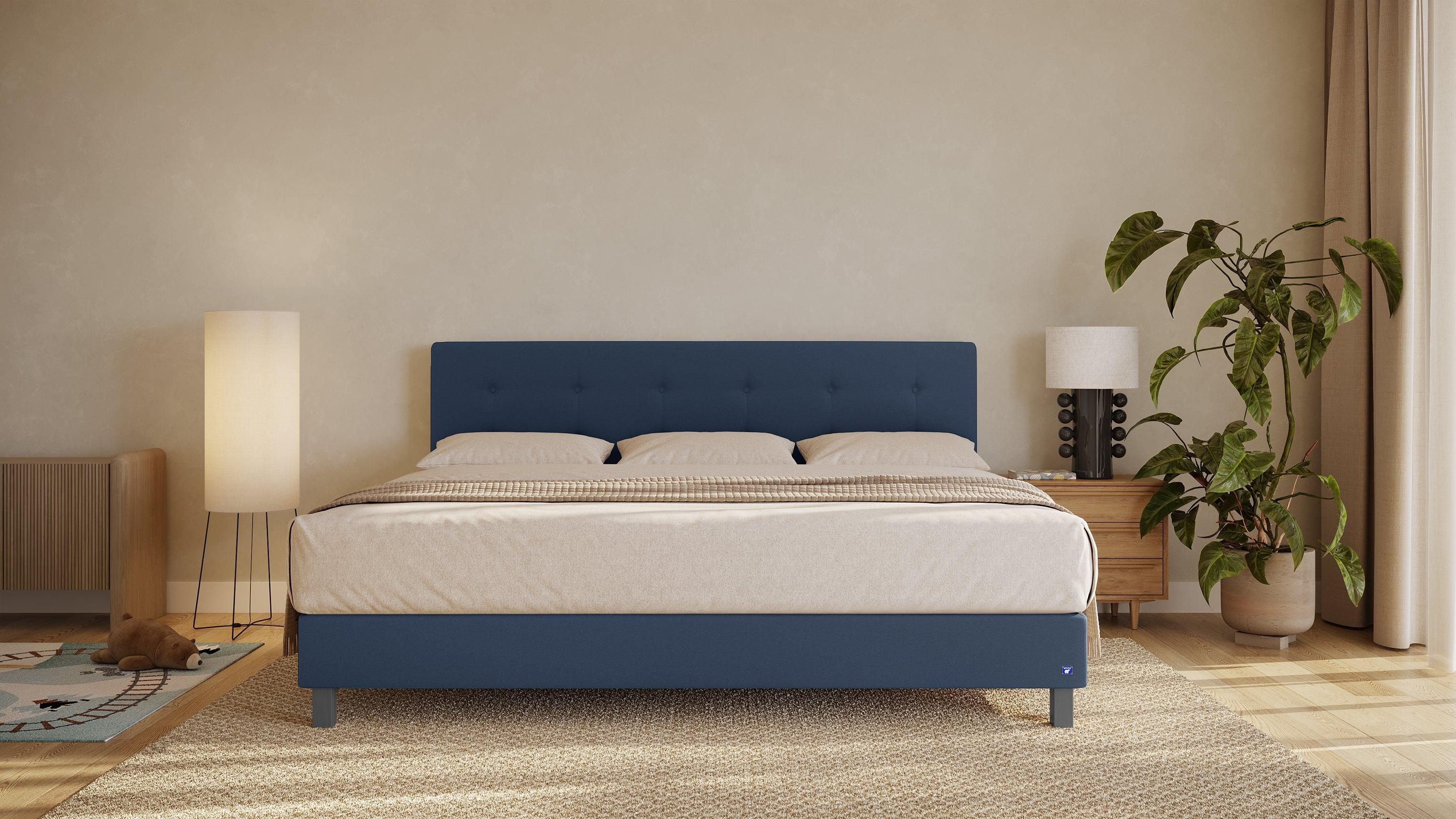 BRUNO Familienbett 240x200cm in Blau | XXL Boxspringbett Premium | mehrfach ausgezeichnet in Design & Qualität
