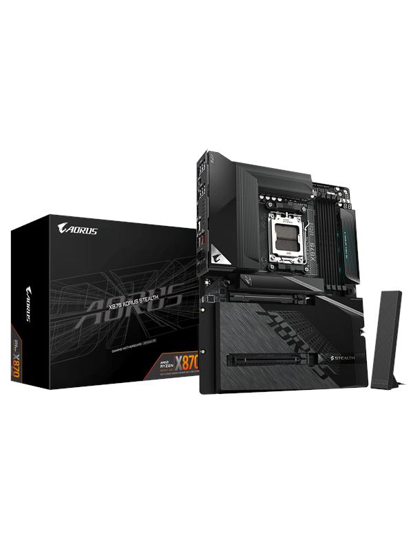 GIGABYTE X870 AORUS STEALTH Mainboard - AMD X870 - AMD AM5 socket - DDR5 RAM - ATX