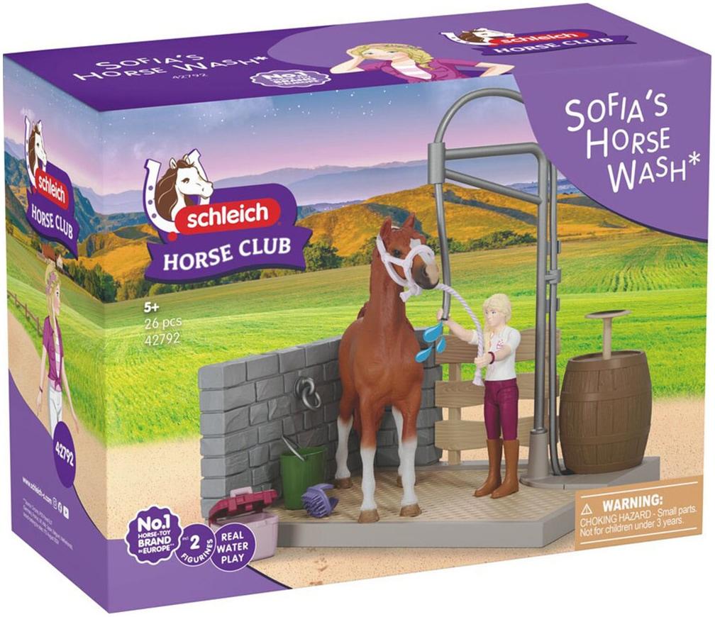Spielwelt SCHLEICH "HORSE CLUB, Sofia's Pferdewaschplatz (42792)", bunt, Spielfigurenwelten, Kinder, Kunststoff, Spielwelt