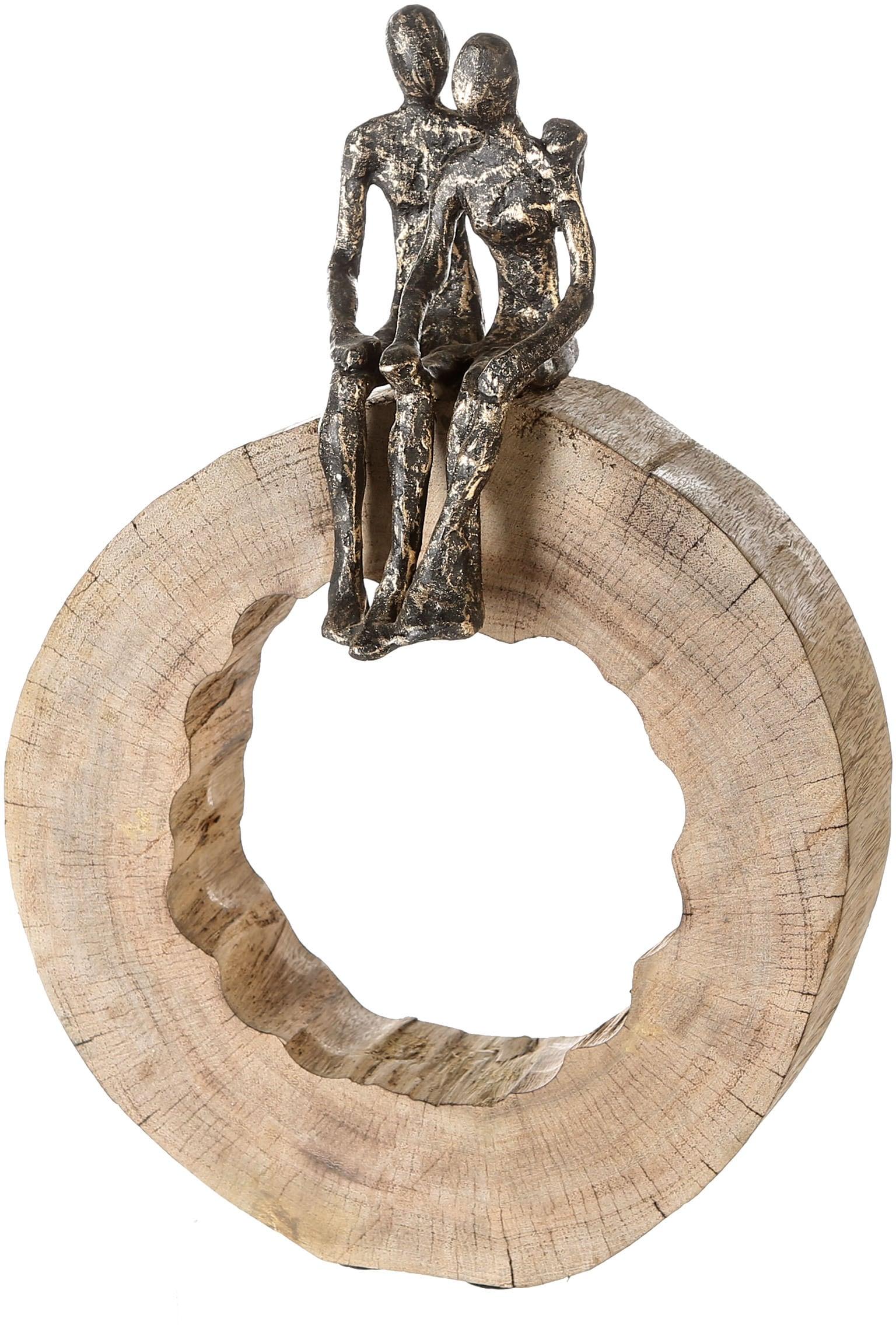 Dekofigur CASABLANCA BY GILDE "Skulptur Together", braun (bronzefarben), B:28cm H:39cm T:6cm, Aluminium, Dekofiguren, Dekofigur, Dekoobjekt, Höhe 39 c