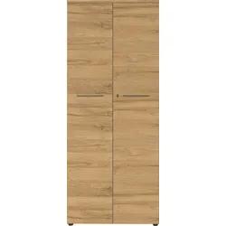 Aktenschrank GERMANIA "GW-Agenda, Mehrzweckschrank, abschließbar", grau (graphit, grandson, eiche, nachbildung), B:80cm H:197cm T:40cm, Holzwerkstoff,