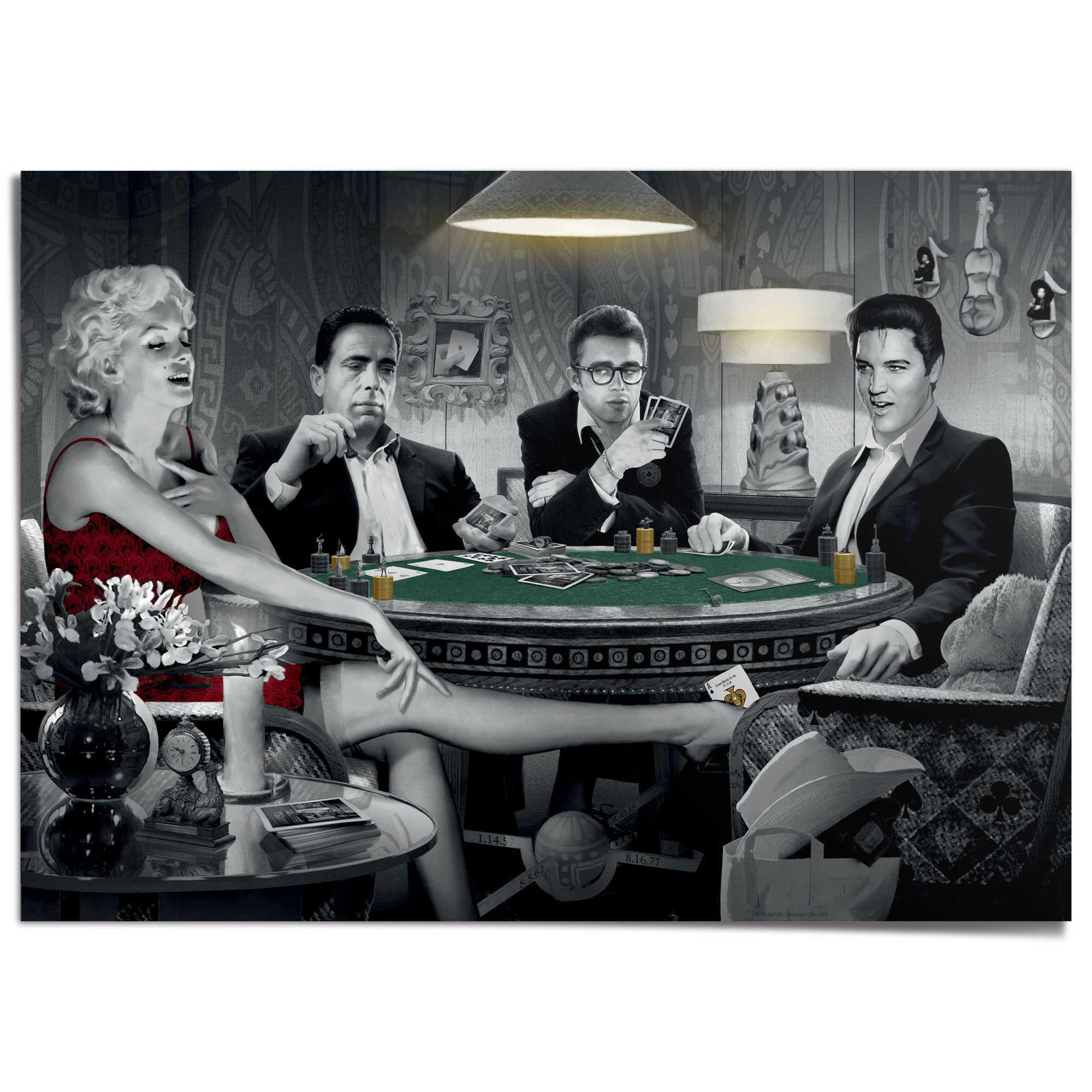 Poster REINDERS "Chris Consani - four of a kind", schwarz-weiß (farbe bild(er): schwarz, weiß), B:140cm H:100cm T:0,1cm, Bilder, Poster, Home Office