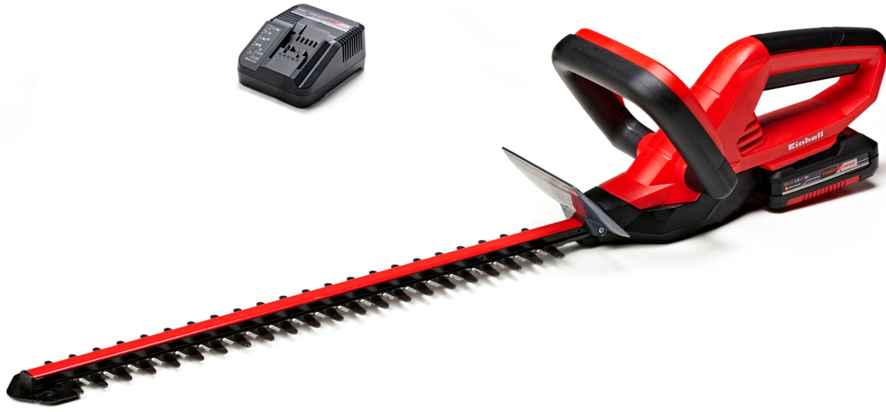 Akku-Heckenschere EINHELL “GC-CH 1846 Li Kit”, rot, Gartenscheren-Maschinen, 46 cm Schnittlänge, mit Akku 18V/2,0 Ah und Ladegerät