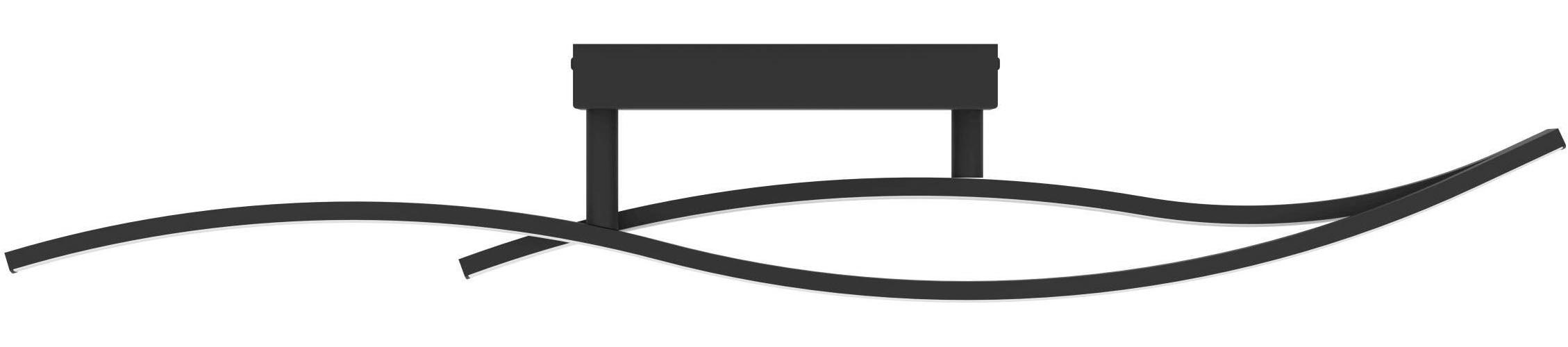 EGLO Deckenleuchte "Grisolia Deckenlampe, Wohnzimmerlampe, Metall und Kunststoff, Lampe", schwarz, 1, H: 15cm, 1 Stk., Leuchten, Wand-/Deckenleuchte -