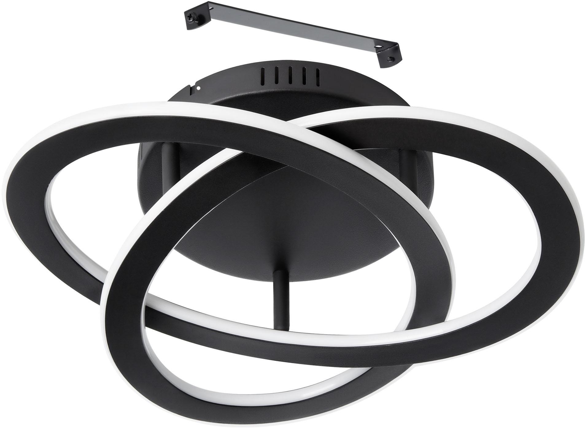 EGLO LED Deckenleuchte "ROLIMARE Deckenlampe - Alu - LED - 35W - IP20", schwarz, 1, H: 13cm, 1 Stk., Leuchten, Wohnzimmerlampe, Küchenlampe, Flurlampe