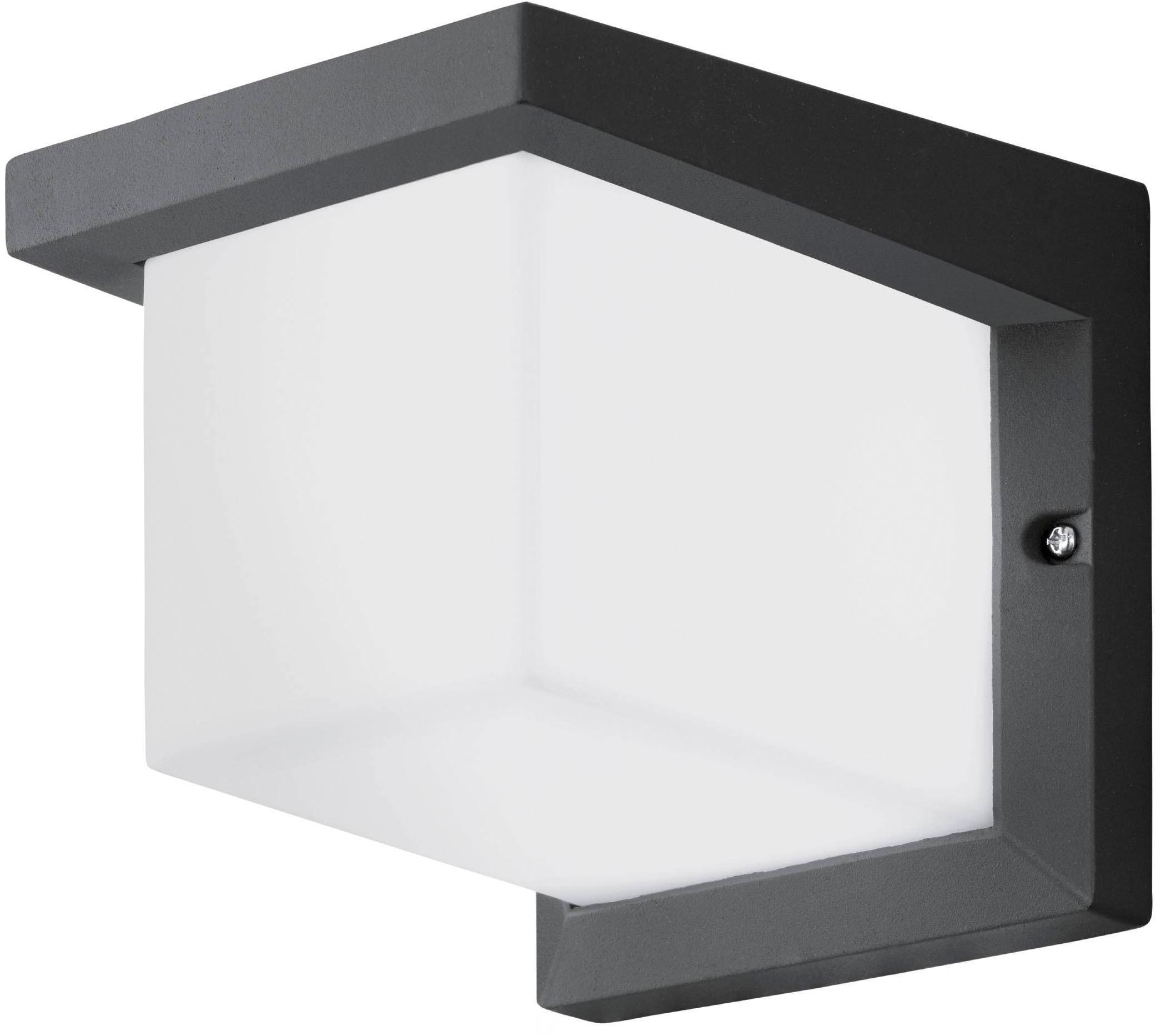 EGLO Wandleuchte "Desella 1 Außen-Wandlampe, Wandleuchte, Aluguss und Kunststoff, IP54", grau, 1, H: 16cm, 1 Stk., Leuchten, Wand-/Deckenleuchte - L16