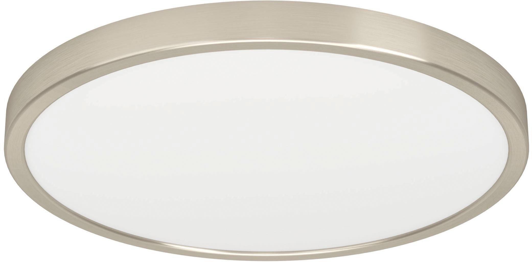 EGLO Aufbauleuchte "Fueva 6 Aufbaulampe, Metall und Kunststoff, silber, weiß, Deckenlampe", silberfarben, 1, Ø 38,9cm H: 2,5cm, 1 Stk., Leuchten, Aufb