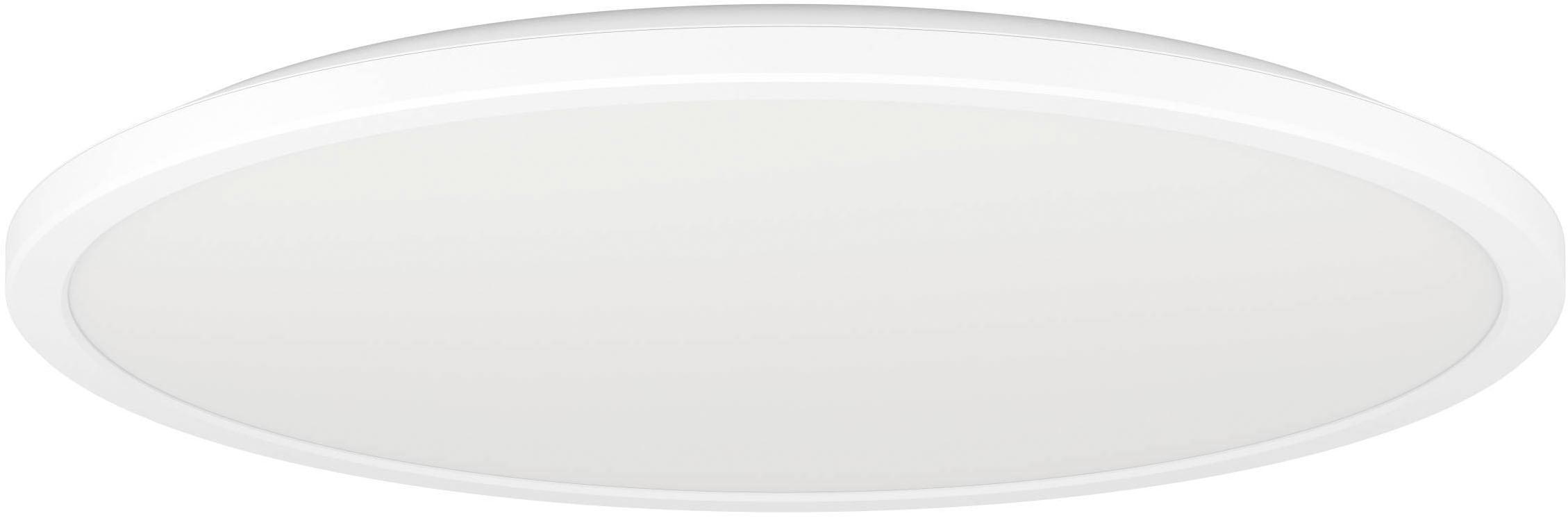 EGLO Deckenleuchte "Rovito-R Deckenlampe, Deckenbeleuchtung, Badlampe, Kunststoff, IP44", weiß, 1, Ø 50cm H: 3,2cm, 1 Stk., Leuchten, Wand-/Deckenleuc