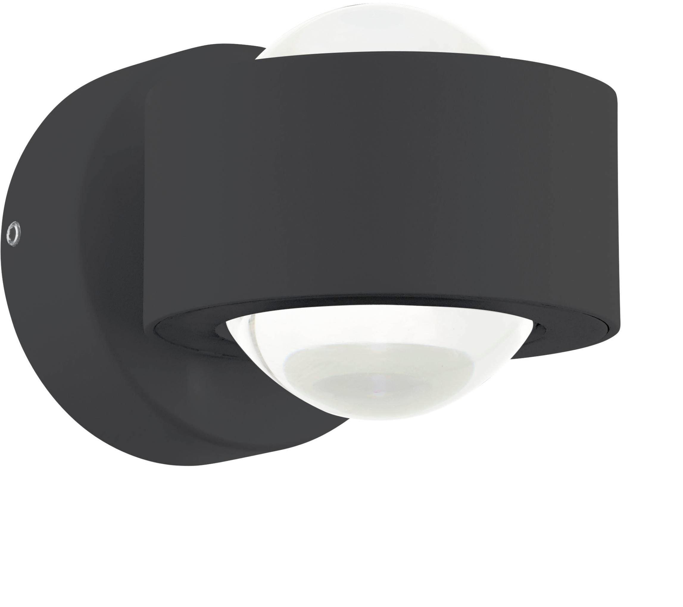 EGLO Wandleuchte "Treviolo LED Außen Wandlampe, 2fach Wandleuchte, Aluminium-Guss, IP44", grau, 2, H: 8,5cm, 1 Stk., Leuchten, Wand-/Deckenleuchte - L