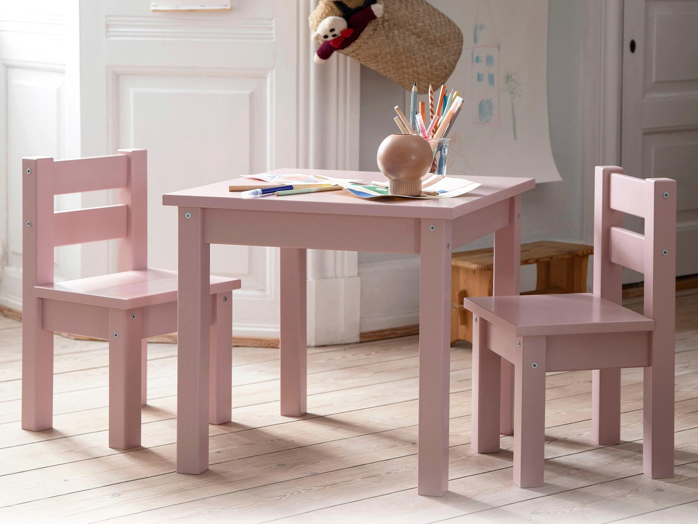 Kindersitzgruppe HOPPEKIDS "MADS Kindersitzgruppe", rosa (hellrosa), FSC-zertifiziertes Kiefernholz und MDF. Lack auf Wasserbasis ohne schädliche