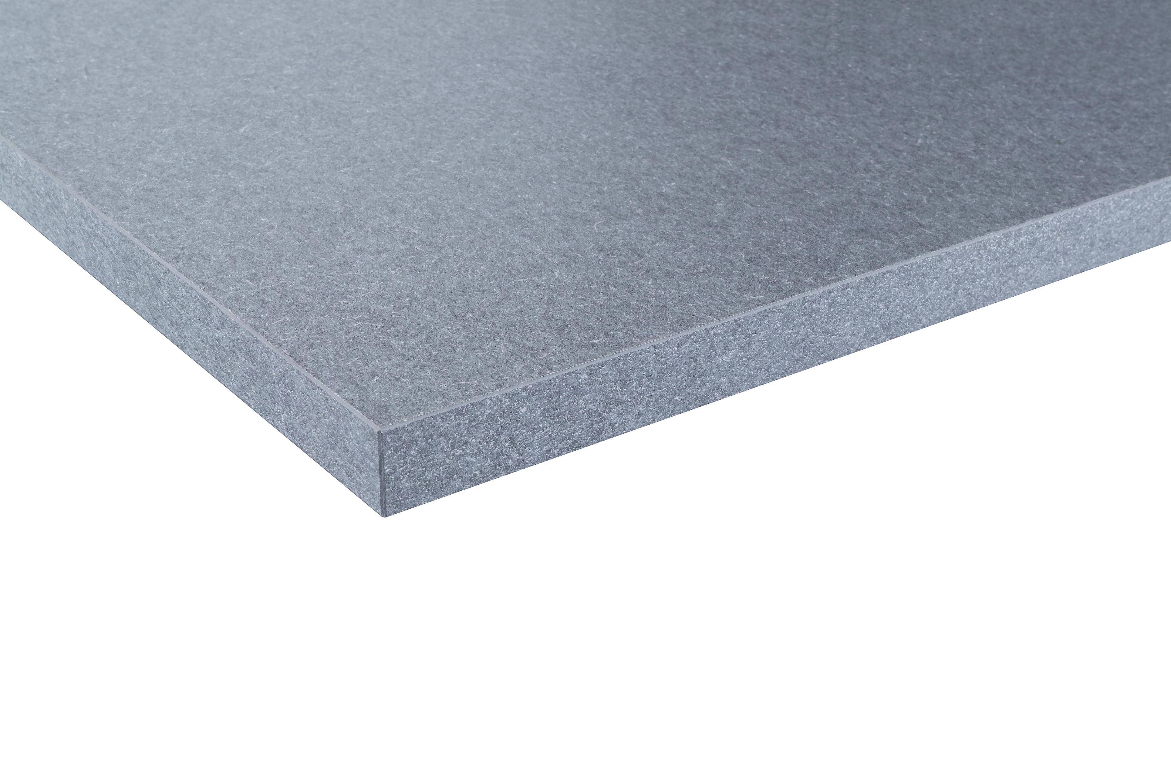 Arbeitsplatte WIHO KÜCHEN "Flexi 28", grau (canvas grau), B:260cm H:2,8cm T:60cm, Holzwerkstoff, Tischplatten, von drei Seiten ummantelt, 28 mm stark