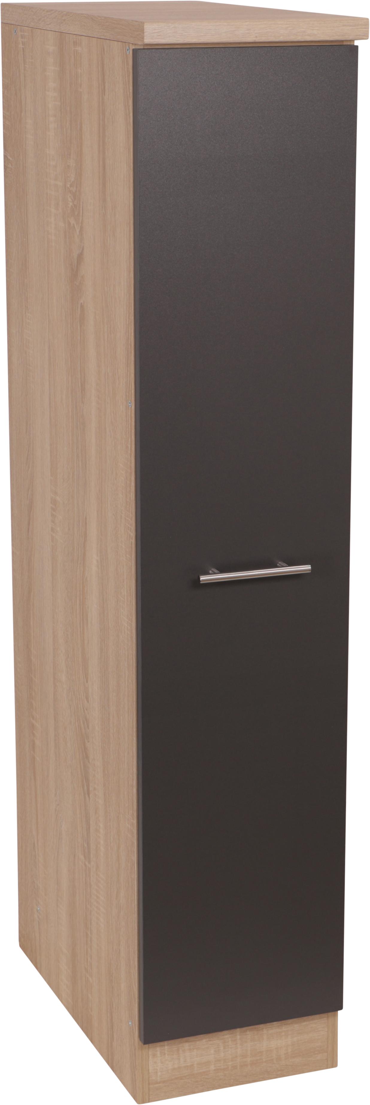 Apothekerschrank RESPEKTA "Merle", grau, B:30cm H:144,8cm T:60cm, Schränke, Apothekerschrank, Breite 30 cm, Metallstangengriffe, Höhe 144,8 cm