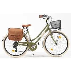 Cityrad "Citybike 605 Alu Lady" Gr. 46, grün (grün, grün), VENICE - I LOVE ITALY, Fahrräder, Damen, 46cm, 28 Zoll (71,12cm), für Damen, Kettenschaltun