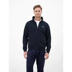 Sweatjacke LERROS "Sweatjacke aus atmungsaktivem Baumwollmischgewebe", Herren, Gr. L, classic navy, 50% Baumwolle, 50% Polyester, Sweatjacken Sweatjac