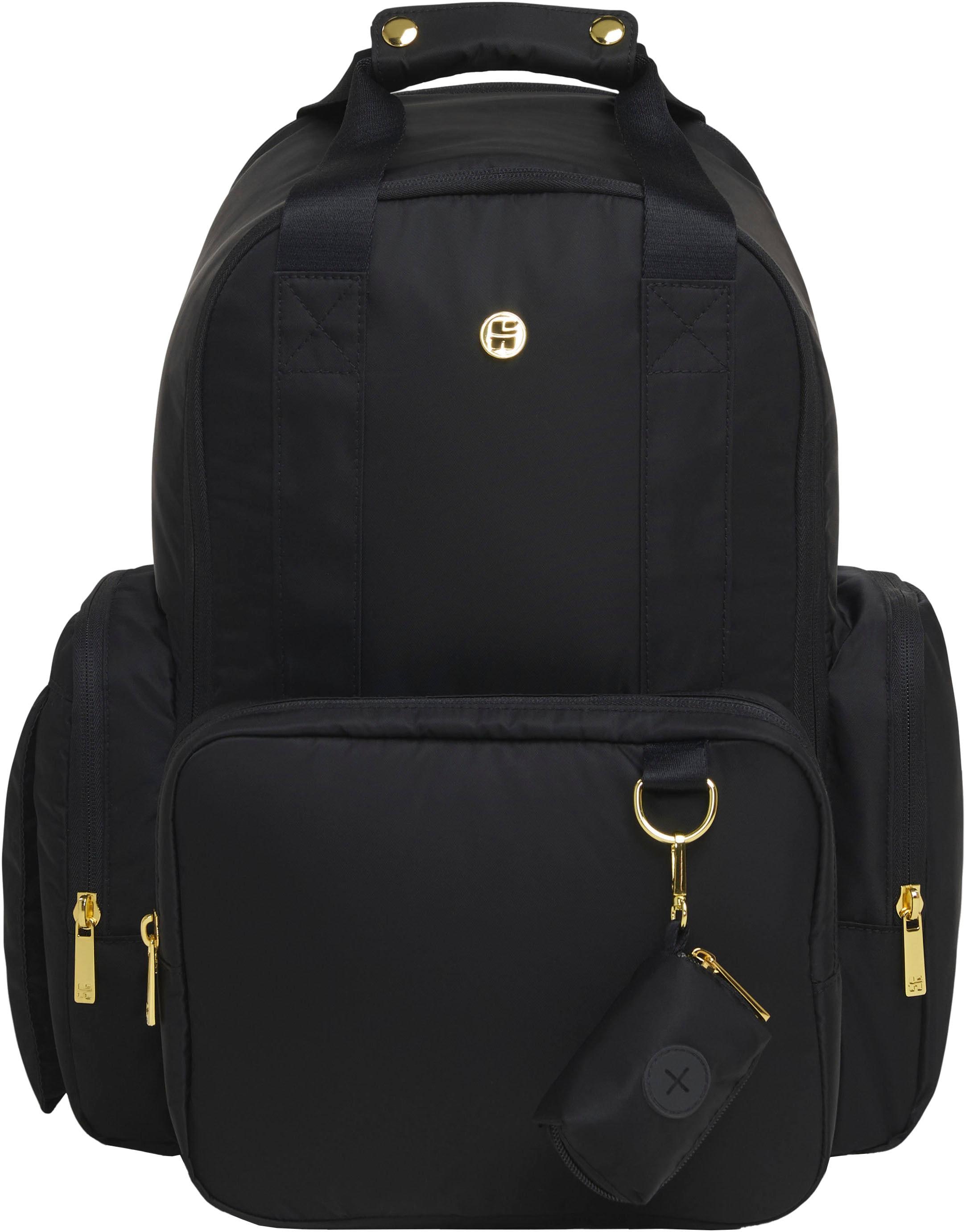 Wickeltasche HUGGIES BABYWEAR, Damen, schwarz, Canvas, Nylon, unifarben, Taschen, inklusive Wickelunterlage, ohne abgebildete Accessories