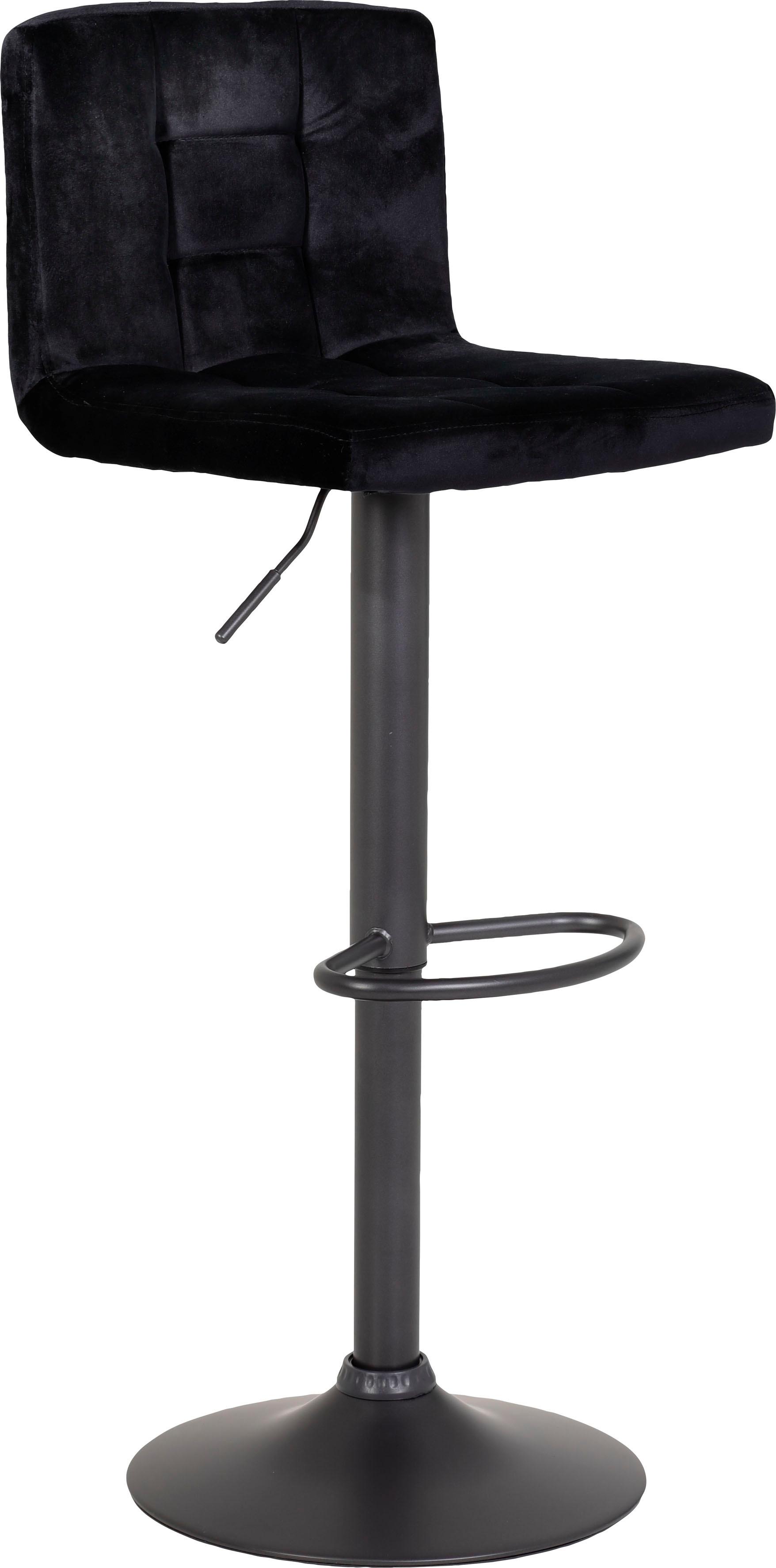 Barhocker HELA "Amanda II H", schwarz, B:40cm H:85cm T:48cm, Hocker, Barhocker, drehbar, höhenverstellbar