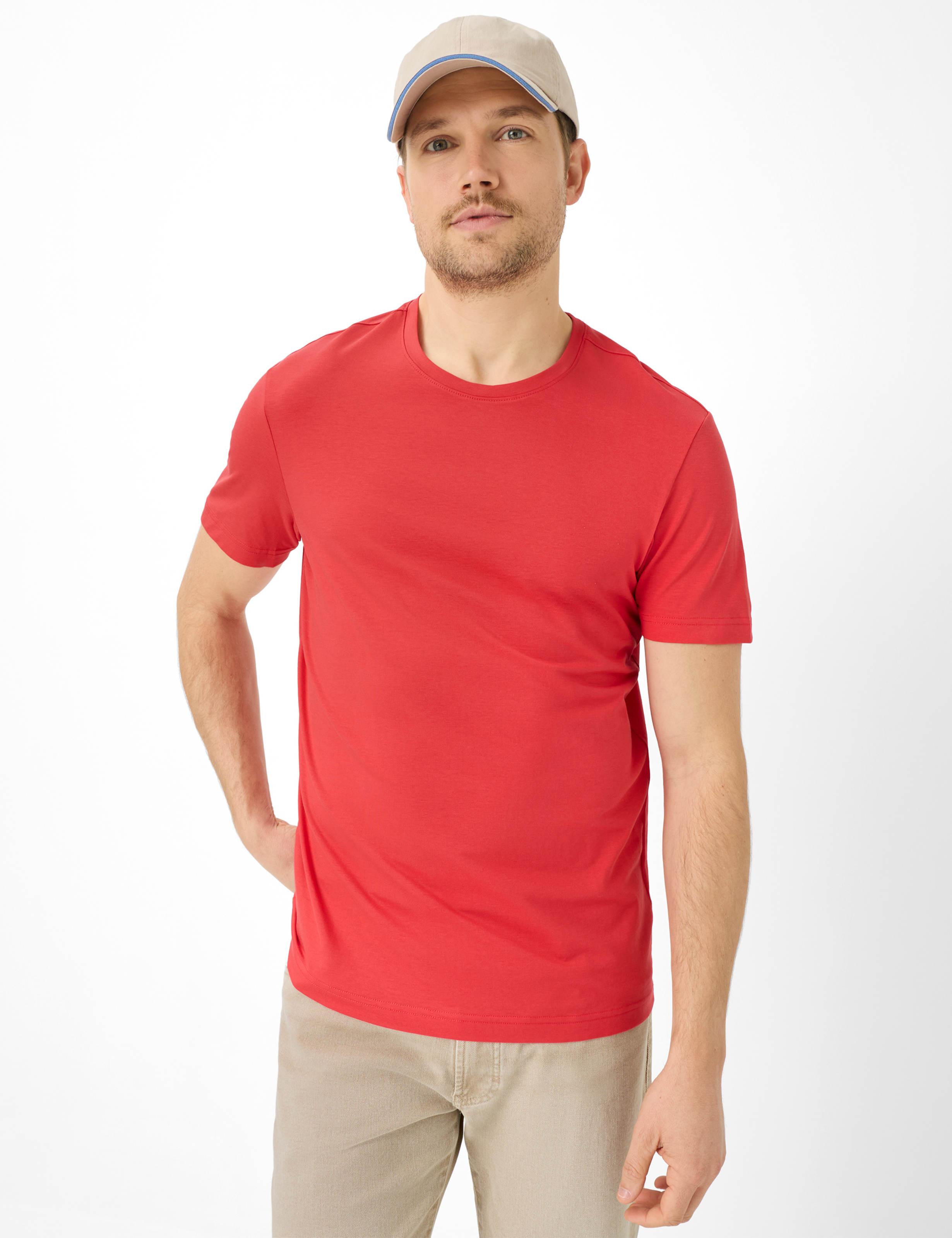Brax Heren Style TED hibiscus, rood,