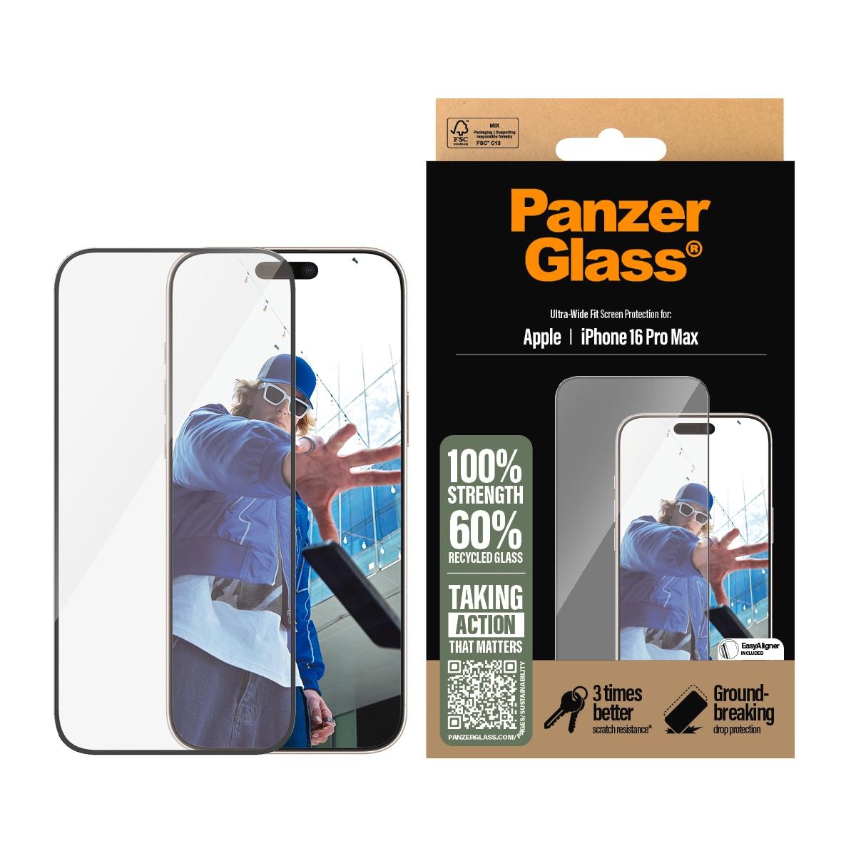 PANZERGLASS Displayschutzglas "Ultra-Wide Fit Screen Protection", transparent, B:11cm H:1,2cm T:19,5mm, Displayfolien, Displayschutzfolie, Schutzfolie