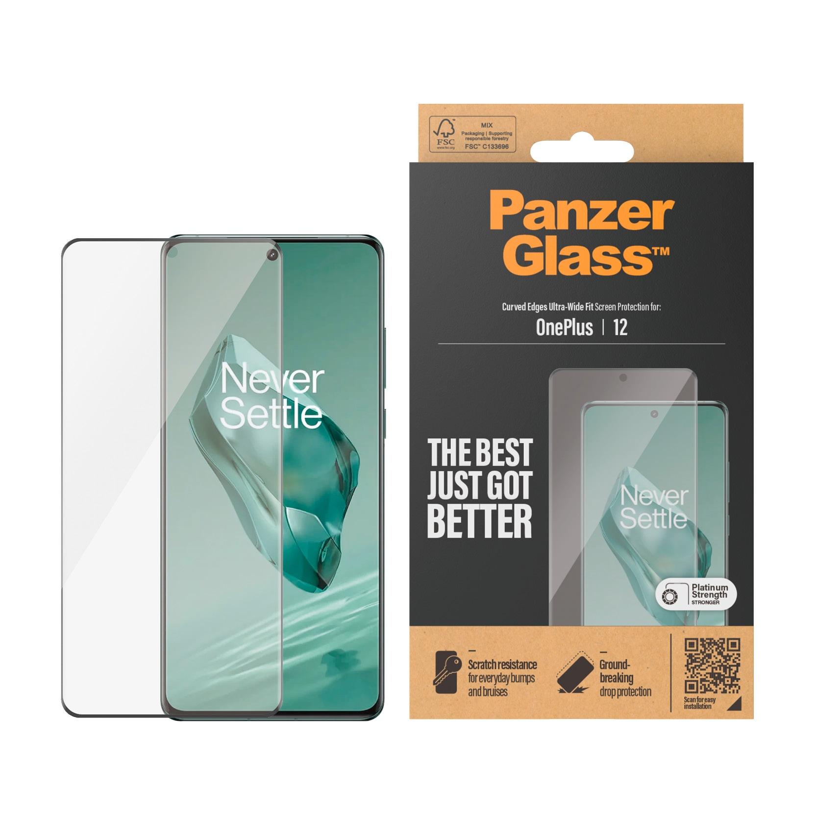 PANZERGLASS Displayschutzglas "Curved Edges Ultra-Wide Fit Screen Protection", transparent, B:10,8cm H:1,2cm T:19,5mm, Displayfolien, Displayschutzfol